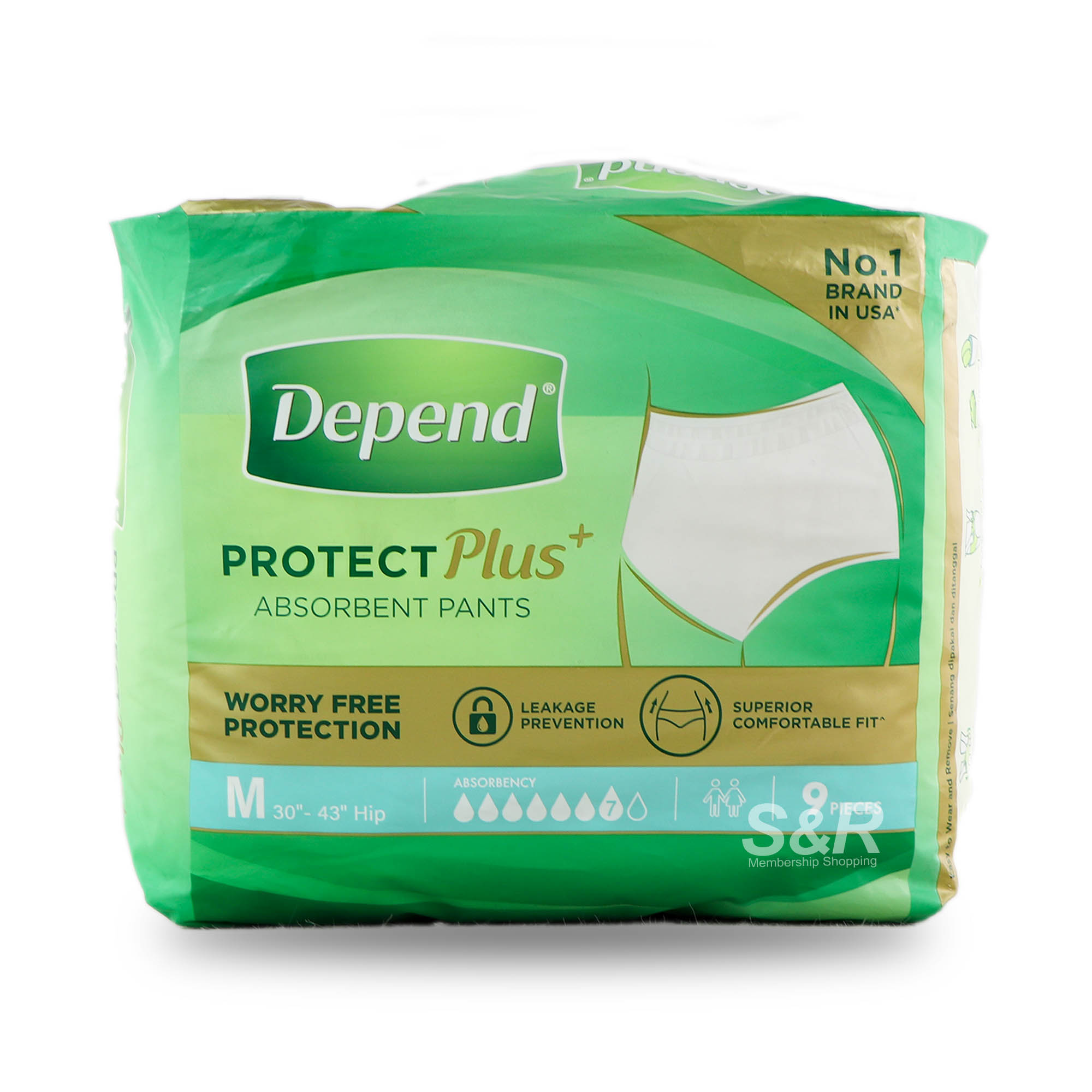 Depend Protect Plus Absorbent Pads Medium 9pcs